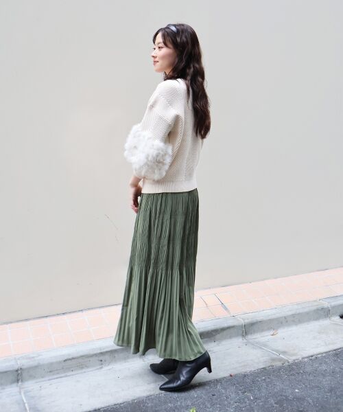 le.coeur blanc / ルクールブラン ロング・マキシ丈スカート | マジョリカプリーツスカート | 詳細23