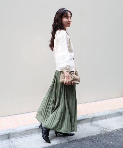 le.coeur blanc / ルクールブラン ロング・マキシ丈スカート | マジョリカプリーツスカート | 詳細25