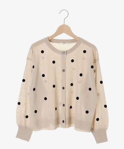 le.coeur blanc / ルクールブラン カーディガン・ボレロ | シアードットフロッキークルーカーデ | 詳細1