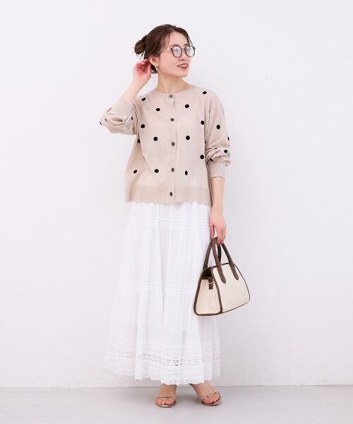 le.coeur blanc / ルクールブラン カーディガン・ボレロ | シアードットフロッキークルーカーデ | 詳細10