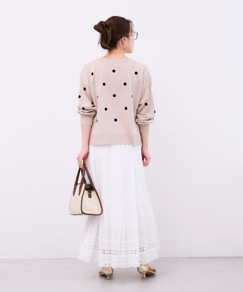 le.coeur blanc / ルクールブラン カーディガン・ボレロ | シアードットフロッキークルーカーデ | 詳細12