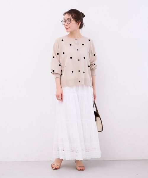 le.coeur blanc / ルクールブラン カーディガン・ボレロ | シアードットフロッキークルーカーデ | 詳細14