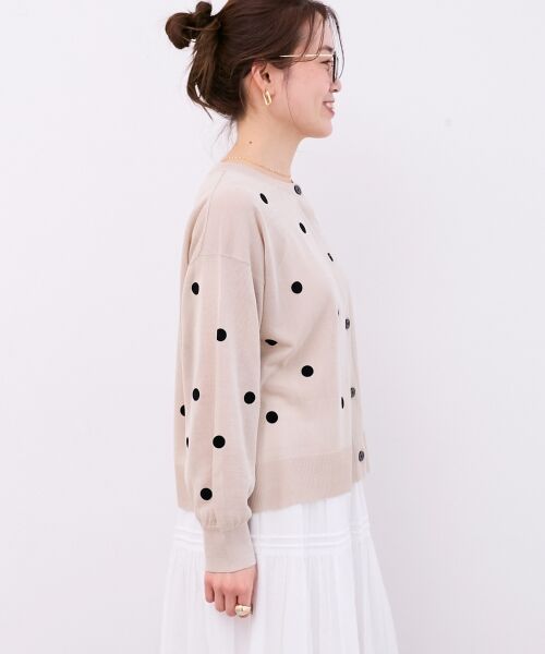 le.coeur blanc / ルクールブラン カーディガン・ボレロ | シアードットフロッキークルーカーデ | 詳細4