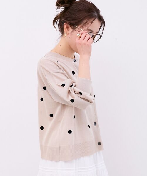 le.coeur blanc / ルクールブラン カーディガン・ボレロ | シアードットフロッキークルーカーデ | 詳細7