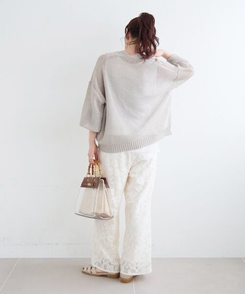 le.coeur blanc / ルクールブラン カーディガン・ボレロ | ペーパーヤーンVネックカーディガン | 詳細17