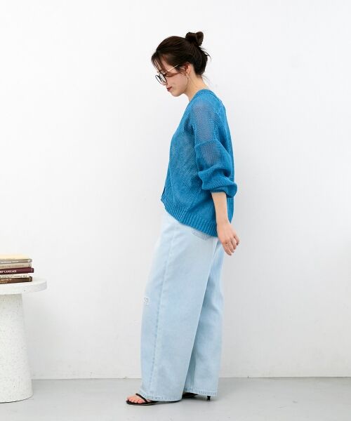 le.coeur blanc / ルクールブラン カーディガン・ボレロ | ペーパーヤーンVネックカーディガン | 詳細10