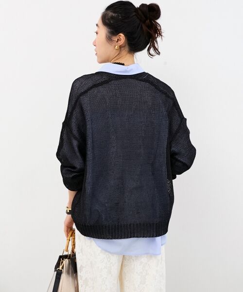 le.coeur blanc / ルクールブラン カーディガン・ボレロ | ペーパーヤーンVネックカーディガン | 詳細23