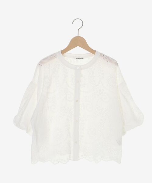 le.coeur blanc / ルクールブラン シャツ・ブラウス | カットワーク刺繍バルーンスリーブブラウス | 詳細1