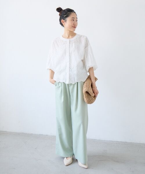 le.coeur blanc / ルクールブラン シャツ・ブラウス | カットワーク刺繍バルーンスリーブブラウス | 詳細10