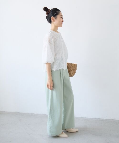 le.coeur blanc / ルクールブラン シャツ・ブラウス | カットワーク刺繍バルーンスリーブブラウス | 詳細12