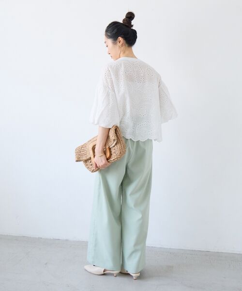 le.coeur blanc / ルクールブラン シャツ・ブラウス | カットワーク刺繍バルーンスリーブブラウス | 詳細13