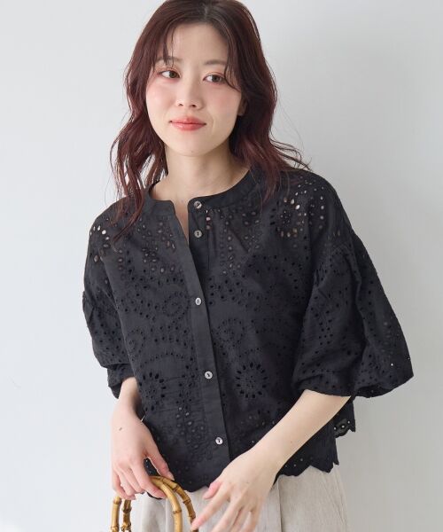 le.coeur blanc / ルクールブラン シャツ・ブラウス | カットワーク刺繍バルーンスリーブブラウス | 詳細20