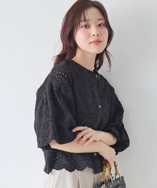 le.coeur blanc / ルクールブラン シャツ・ブラウス | カットワーク刺繍バルーンスリーブブラウス | 詳細22