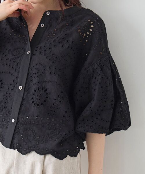 le.coeur blanc / ルクールブラン シャツ・ブラウス | カットワーク刺繍バルーンスリーブブラウス | 詳細24