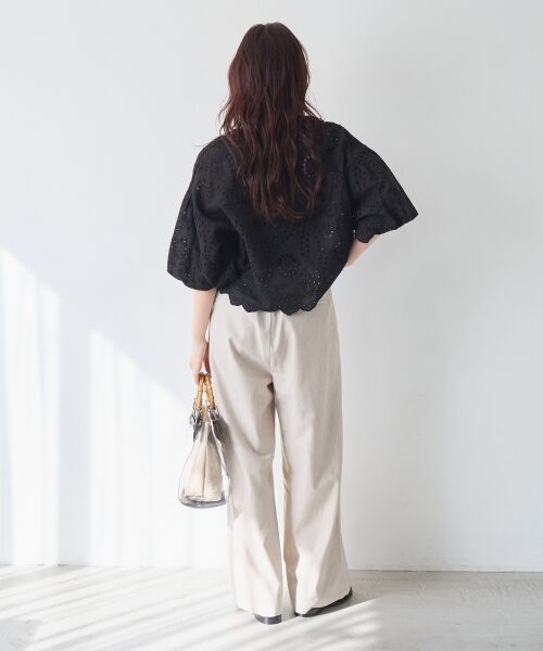 le.coeur blanc / ルクールブラン シャツ・ブラウス | カットワーク刺繍バルーンスリーブブラウス | 詳細27