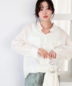 le.coeur blanc / ルクールブラン シャツ・ブラウス | シアー2WAYオーバーシャツ