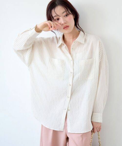 le.coeur blanc / ルクールブラン シャツ・ブラウス | シアー2WAYオーバーシャツ | 詳細2