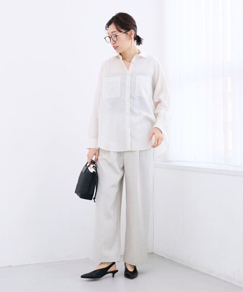 le.coeur blanc / ルクールブラン シャツ・ブラウス | シアー2WAYオーバーシャツ | 詳細20