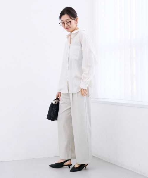 le.coeur blanc / ルクールブラン シャツ・ブラウス | シアー2WAYオーバーシャツ | 詳細21