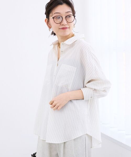 le.coeur blanc / ルクールブラン シャツ・ブラウス | シアー2WAYオーバーシャツ | 詳細26