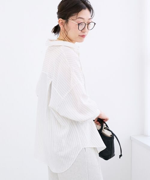 le.coeur blanc / ルクールブラン シャツ・ブラウス | シアー2WAYオーバーシャツ | 詳細27