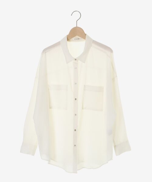 le.coeur blanc / ルクールブラン シャツ・ブラウス | シアー2WAYオーバーシャツ | 詳細29