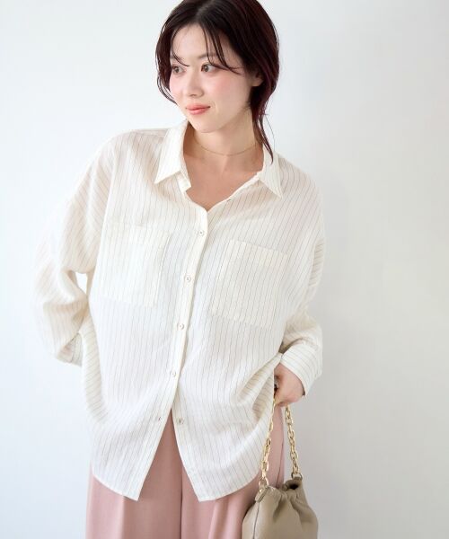 le.coeur blanc / ルクールブラン シャツ・ブラウス | シアー2WAYオーバーシャツ | 詳細3