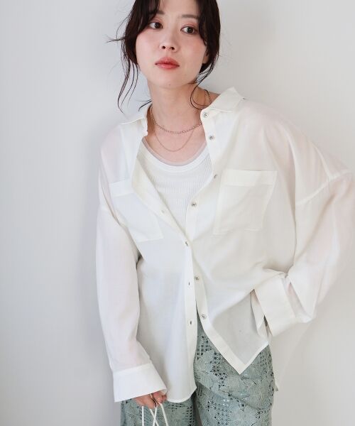 le.coeur blanc / ルクールブラン シャツ・ブラウス | シアー2WAYオーバーシャツ | 詳細30
