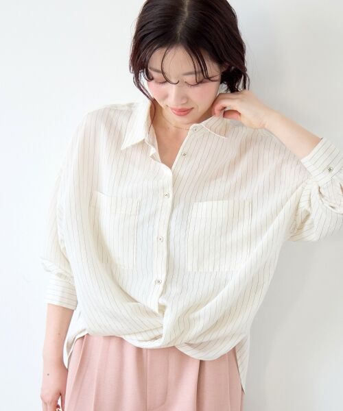 le.coeur blanc / ルクールブラン シャツ・ブラウス | シアー2WAYオーバーシャツ | 詳細5