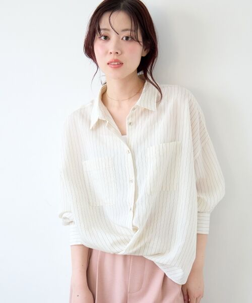 le.coeur blanc / ルクールブラン シャツ・ブラウス | シアー2WAYオーバーシャツ | 詳細7