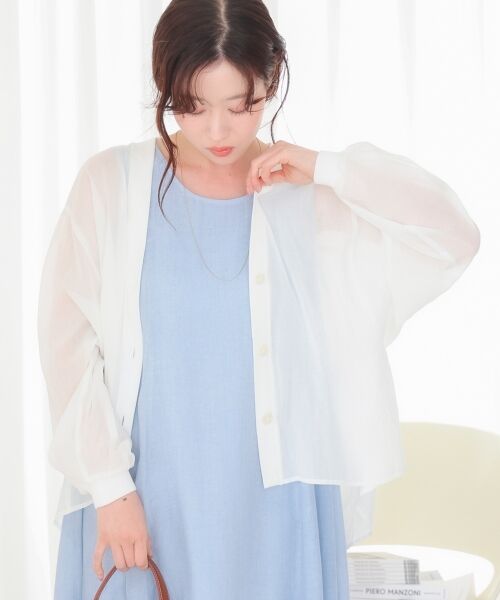 le.coeur blanc / ルクールブラン シャツ・ブラウス | シアーシャツカーデ | 詳細11