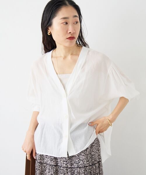 le.coeur blanc / ルクールブラン シャツ・ブラウス | シアーシャツカーデ | 詳細2