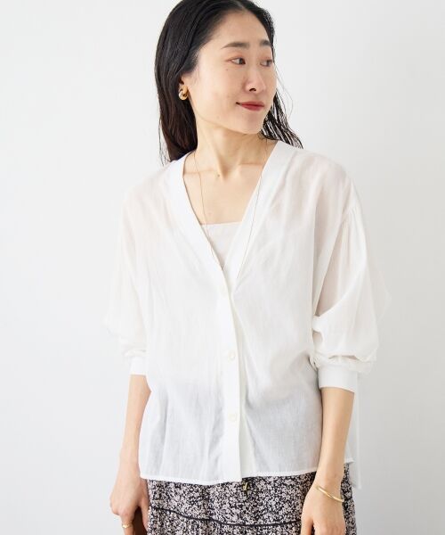 le.coeur blanc / ルクールブラン シャツ・ブラウス | シアーシャツカーデ | 詳細3