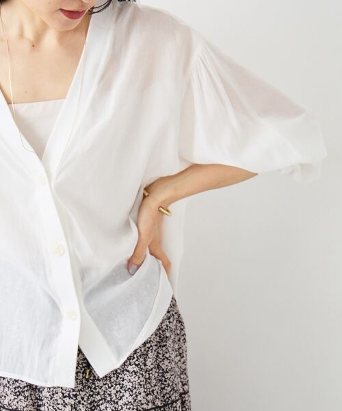 le.coeur blanc / ルクールブラン シャツ・ブラウス | シアーシャツカーデ | 詳細4