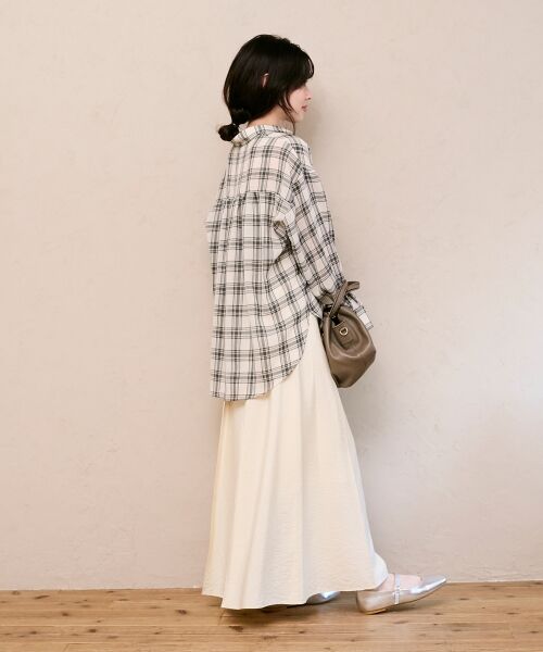 le.coeur blanc / ルクールブラン シャツ・ブラウス | シアーチェックオーバーシャツ | 詳細12