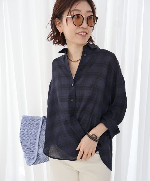 le.coeur blanc / ルクールブラン シャツ・ブラウス | シアーチェックオーバーシャツ | 詳細18