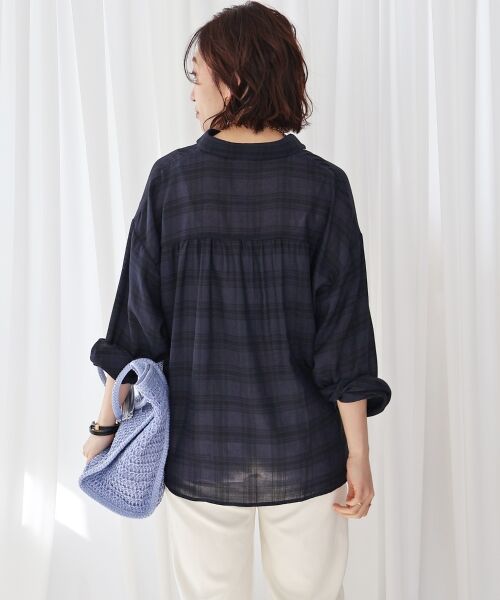le.coeur blanc / ルクールブラン シャツ・ブラウス | シアーチェックオーバーシャツ | 詳細23