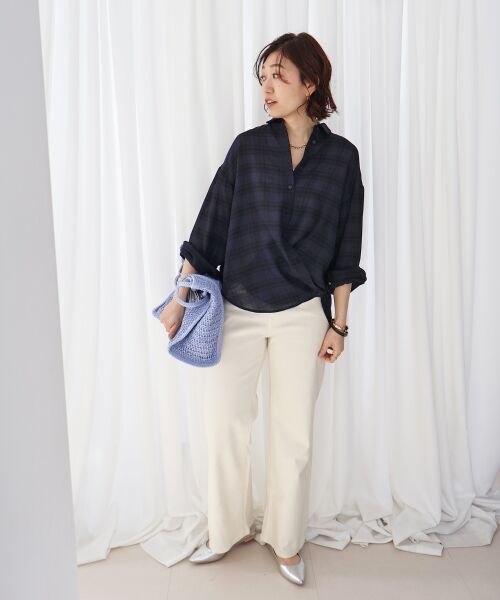 le.coeur blanc / ルクールブラン シャツ・ブラウス | シアーチェックオーバーシャツ | 詳細25