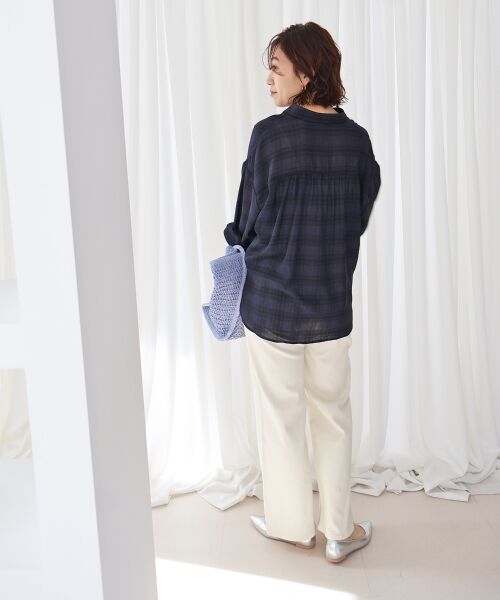 le.coeur blanc / ルクールブラン シャツ・ブラウス | シアーチェックオーバーシャツ | 詳細28
