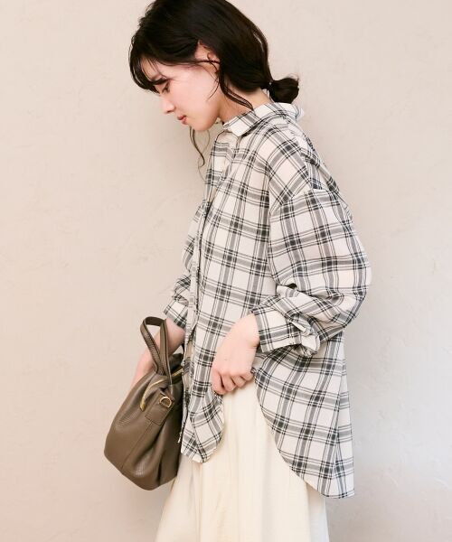le.coeur blanc / ルクールブラン シャツ・ブラウス | シアーチェックオーバーシャツ | 詳細7