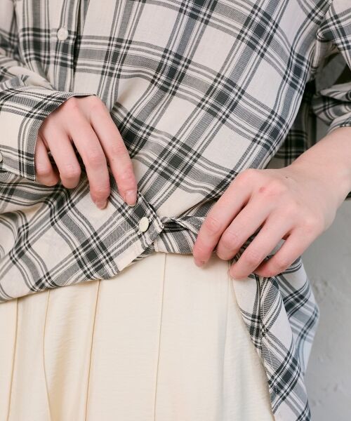 le.coeur blanc / ルクールブラン シャツ・ブラウス | シアーチェックオーバーシャツ | 詳細8