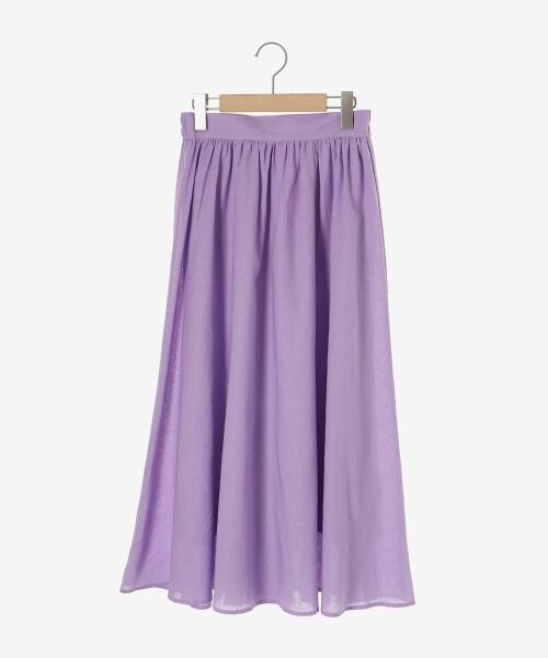 le.coeur blanc / ルクールブラン ロング・マキシ丈スカート | 麻コットンギャザースカート | 詳細12