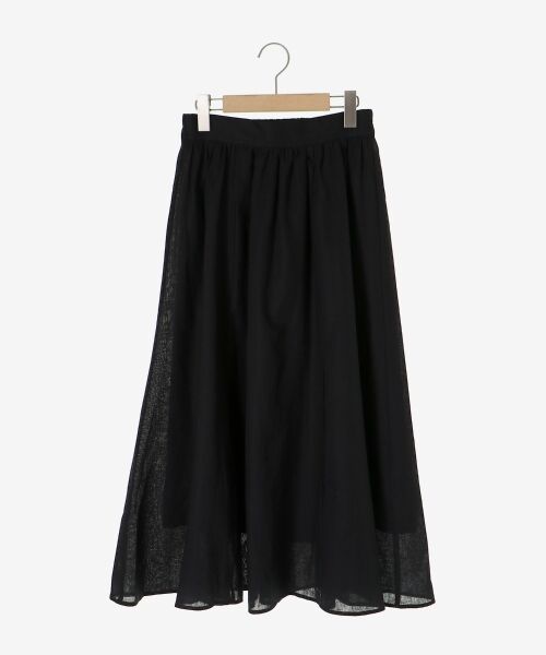 le.coeur blanc / ルクールブラン ロング・マキシ丈スカート | 麻コットンギャザースカート | 詳細22