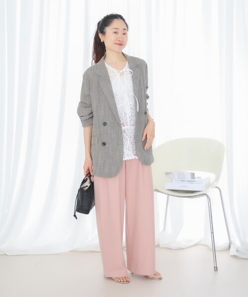 le.coeur blanc / ルクールブラン その他パンツ | 麻混メランジツータックパンツ | 詳細19