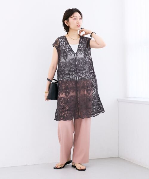 le.coeur blanc / ルクールブラン その他パンツ | 麻混メランジツータックパンツ | 詳細22