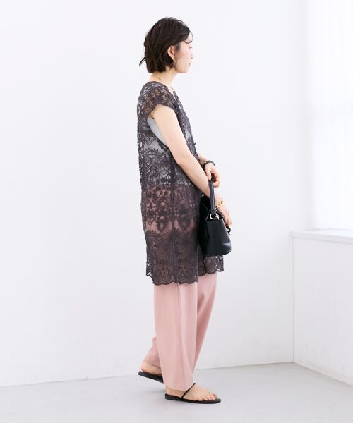 le.coeur blanc / ルクールブラン その他パンツ | 麻混メランジツータックパンツ | 詳細23