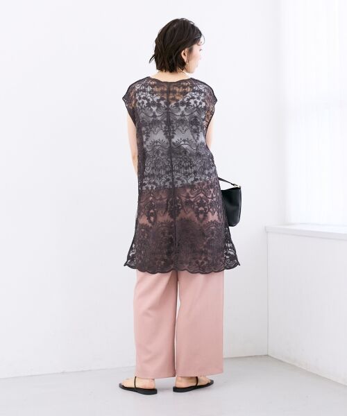 le.coeur blanc / ルクールブラン その他パンツ | 麻混メランジツータックパンツ | 詳細24