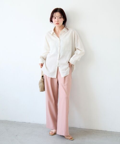 le.coeur blanc / ルクールブラン その他パンツ | 麻混メランジツータックパンツ | 詳細28