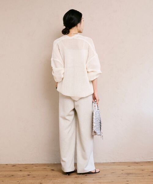 le.coeur blanc / ルクールブラン その他パンツ | 麻混メランジツータックパンツ | 詳細6