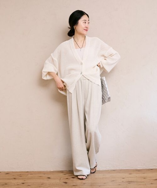 le.coeur blanc / ルクールブラン その他パンツ | 麻混メランジツータックパンツ | 詳細9